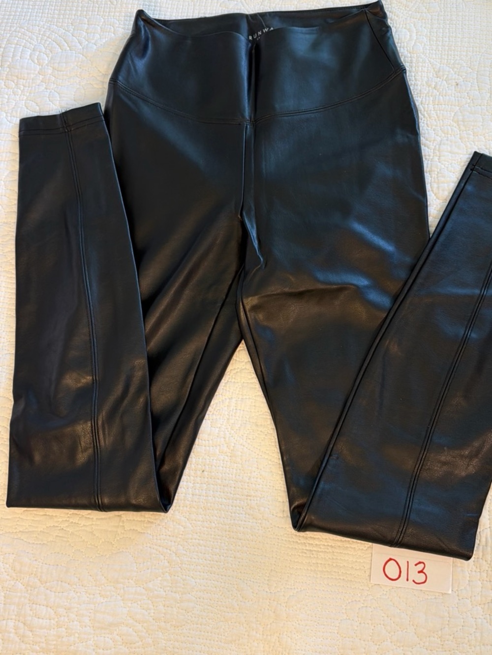 White House Black Market Black Runway Faux Leather Leggings